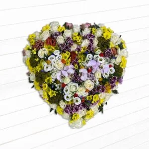 Cuore di fiori misti 100